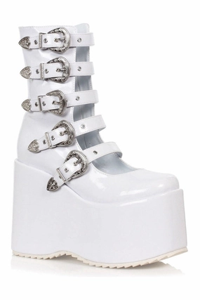 500-ASH Ankle Boot | White Faux Leather