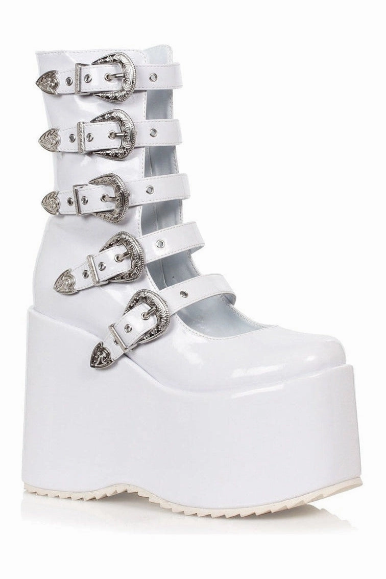 500-ASH Ankle Boot | White Faux Leather
