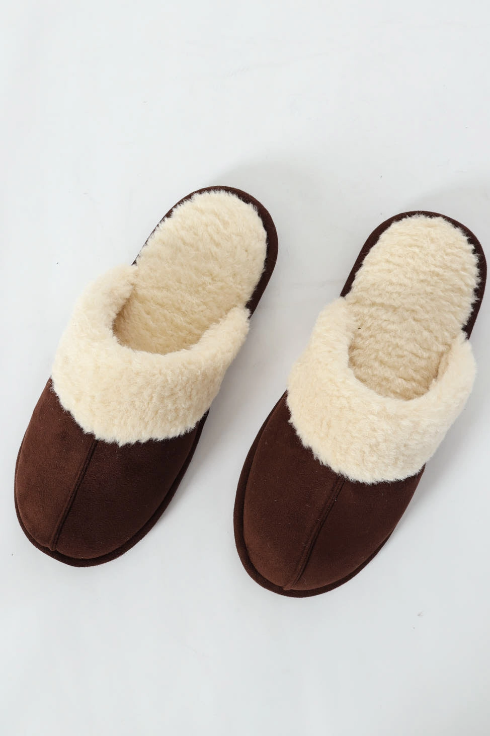 Aaron Fur Lined Slipper - Brown