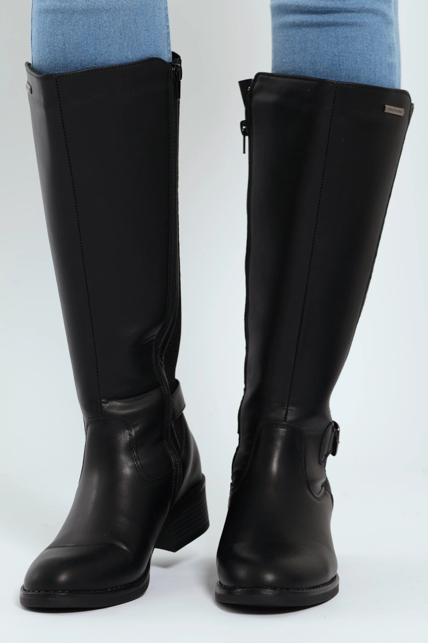 August Long Rider Ankle Buckle Boot - Black