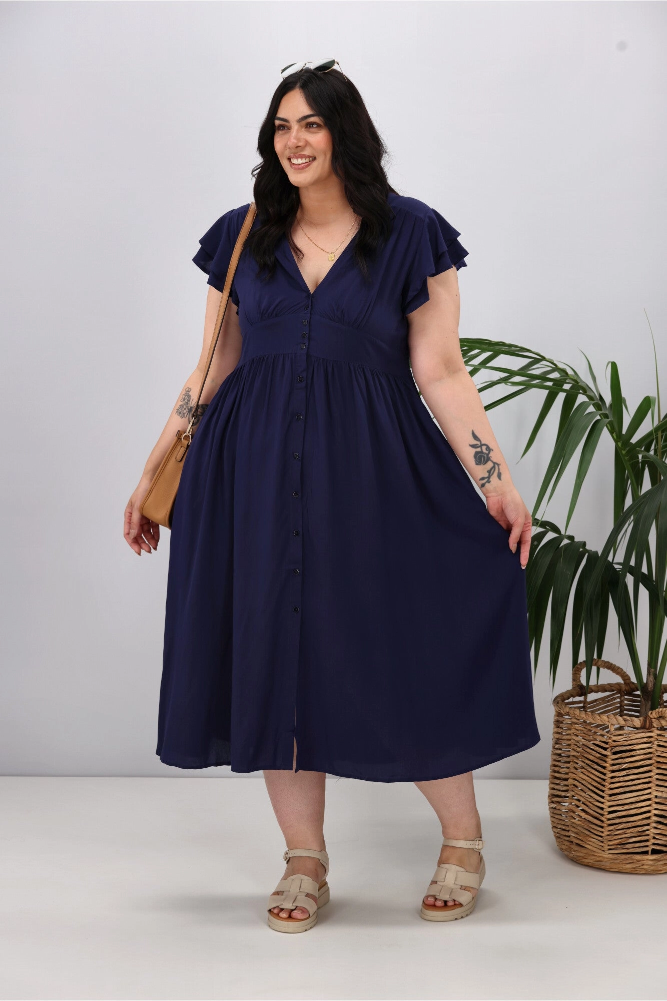 Boho Australia Ridley Dress Navy