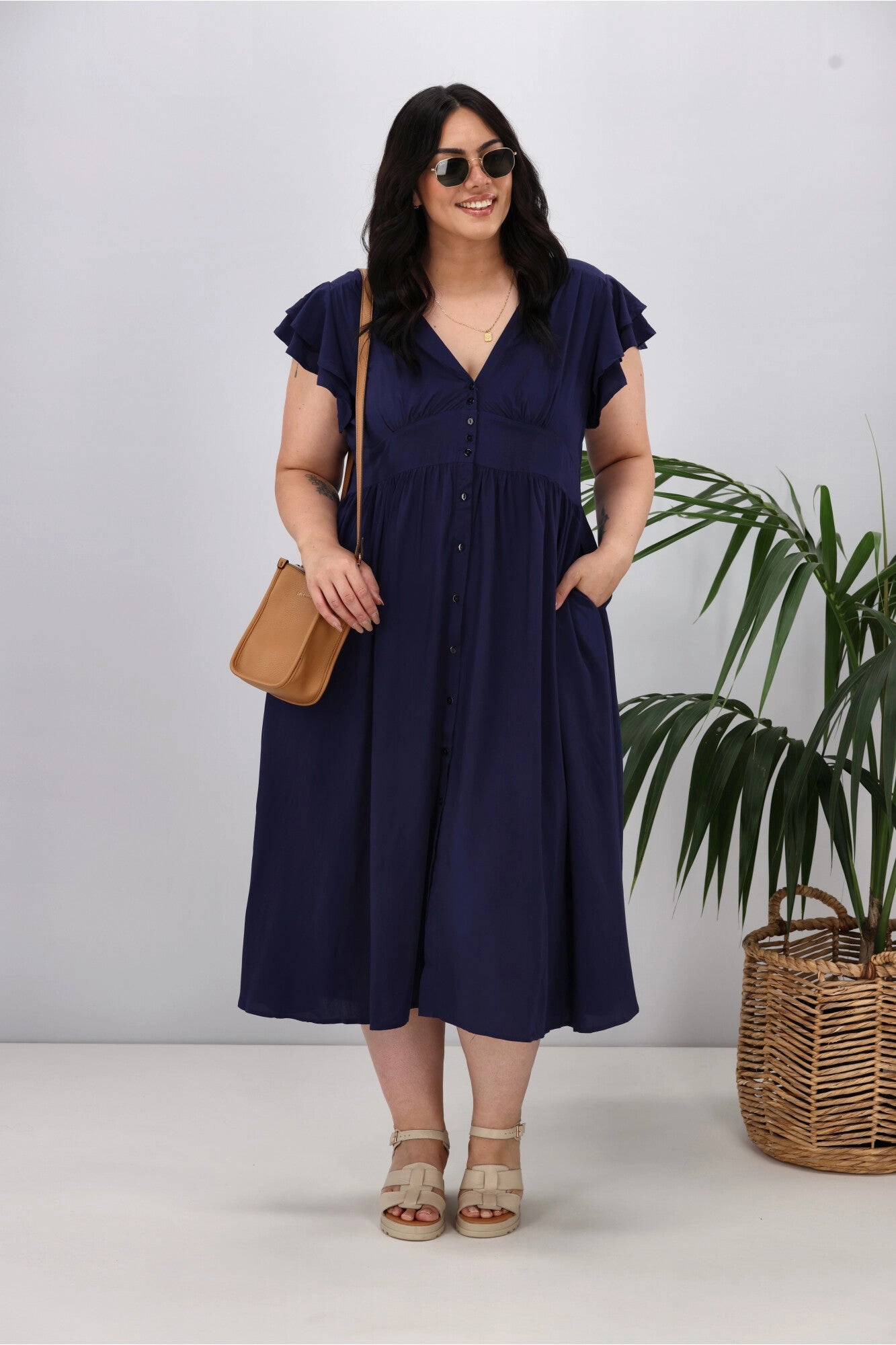 Boho Australia Ridley Dress Navy