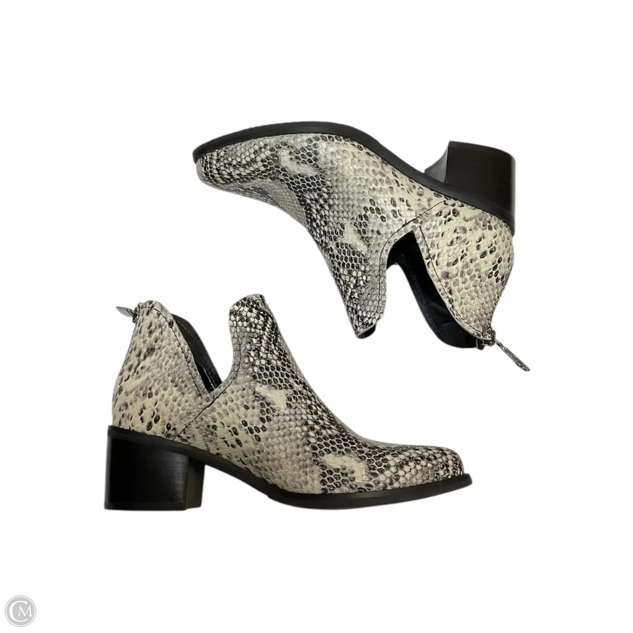 Boots Ankle Flats By Blondo In Snakeskin Print, Size: 8