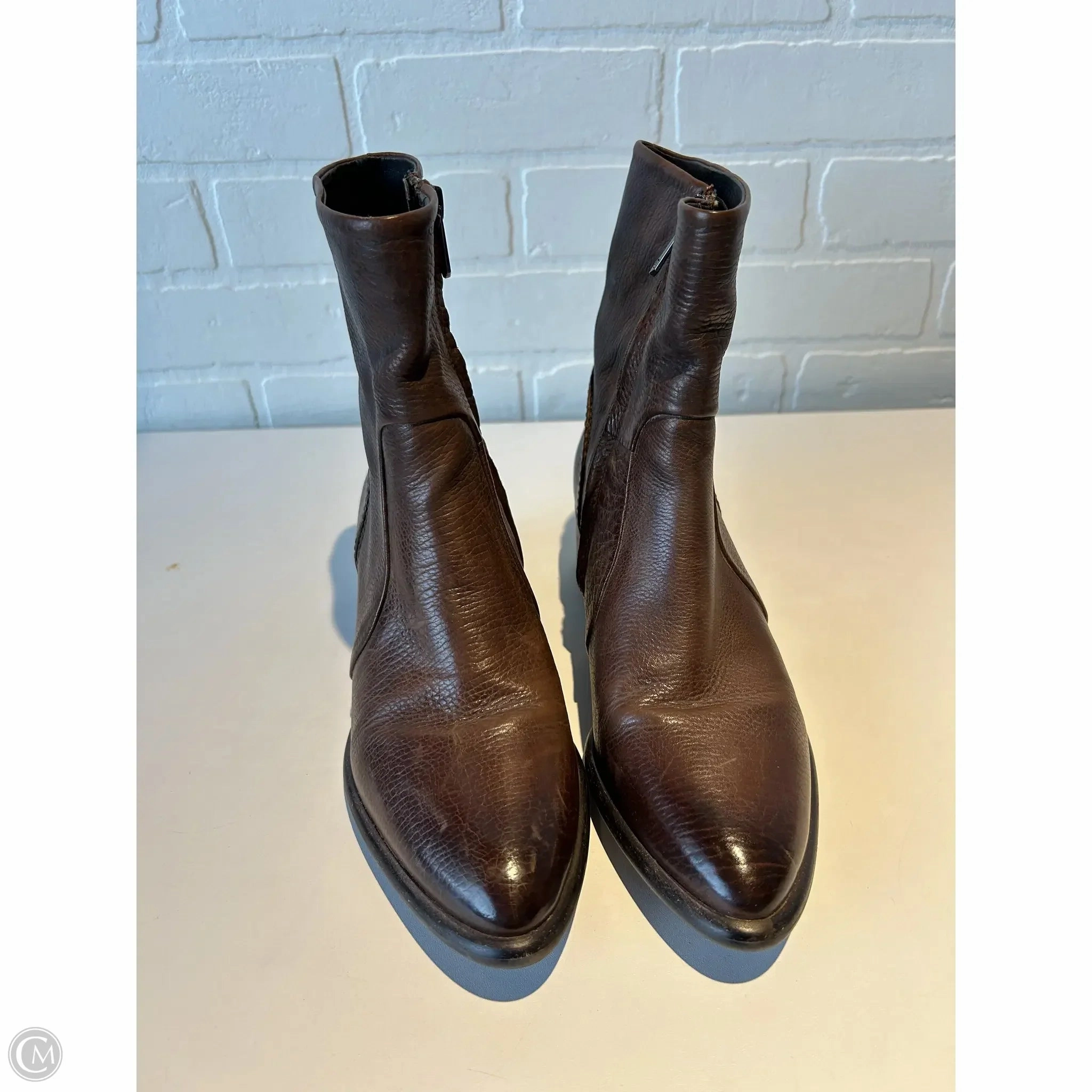 Boots Ankle Flats By Sam Edelman In Brown, Size: 7.5