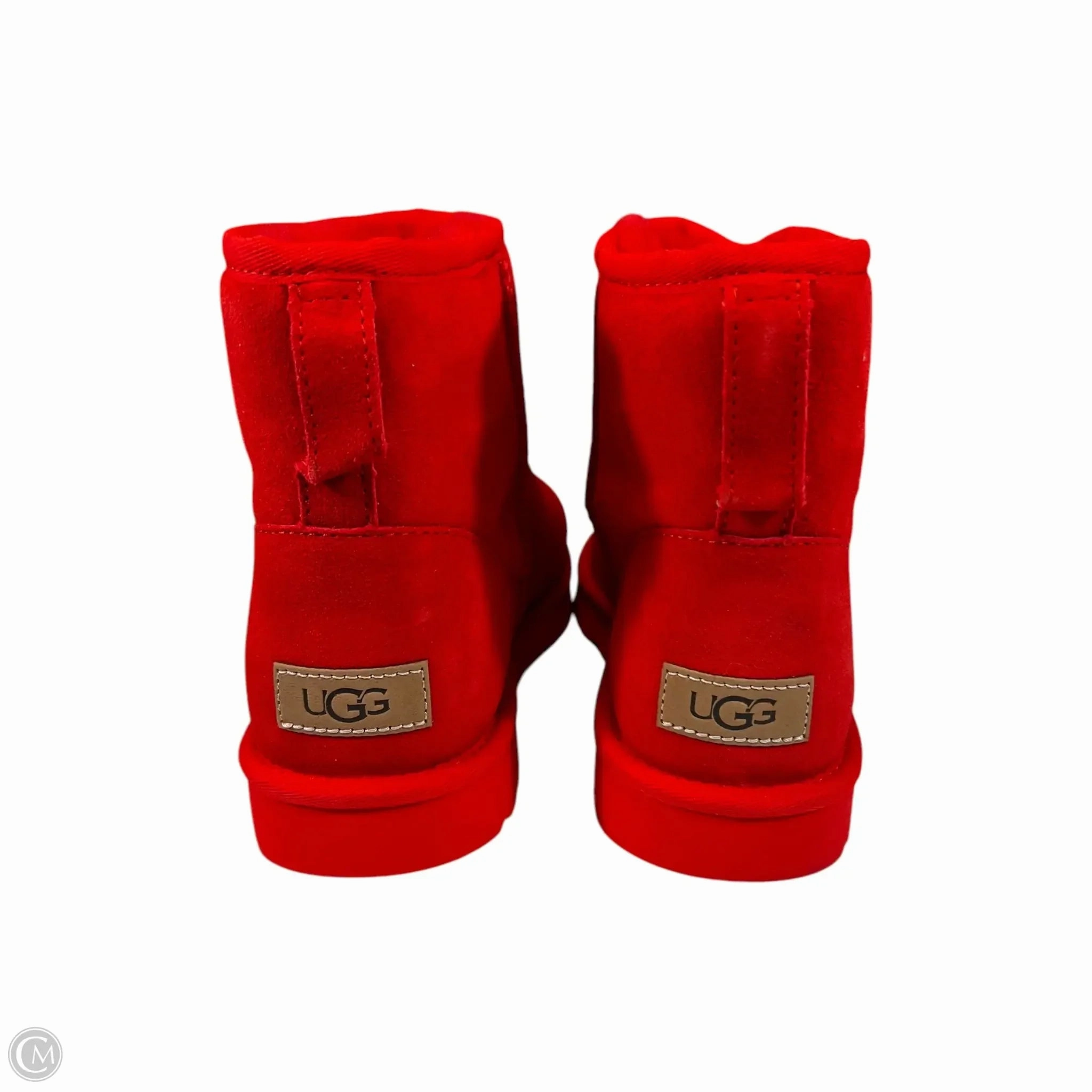 Boots Ankle Flats By Ugg In Red, Size: 10