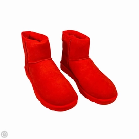 Boots Ankle Flats By Ugg In Red, Size: 10