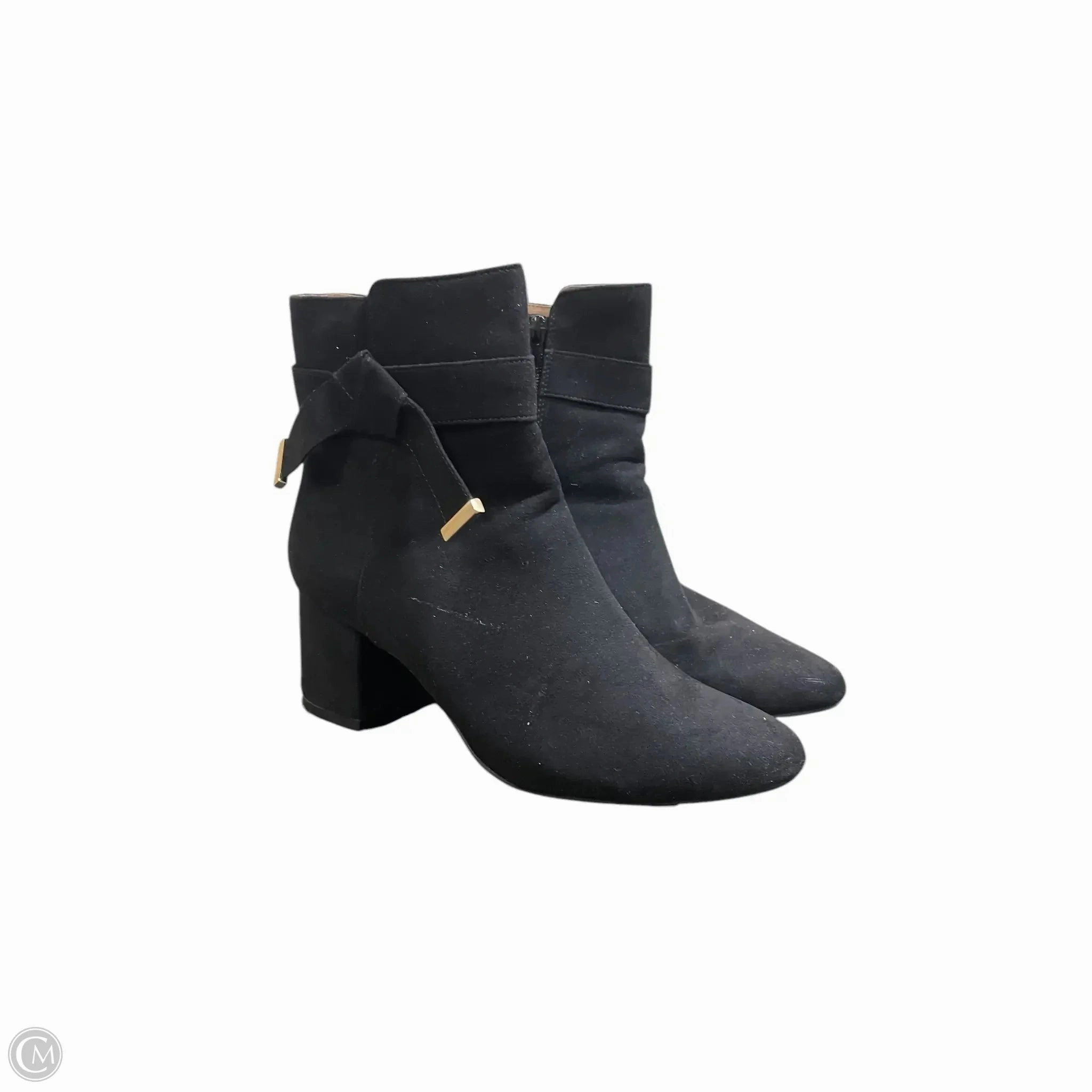Boots Ankle Heels By Avon In Black, Size: 7