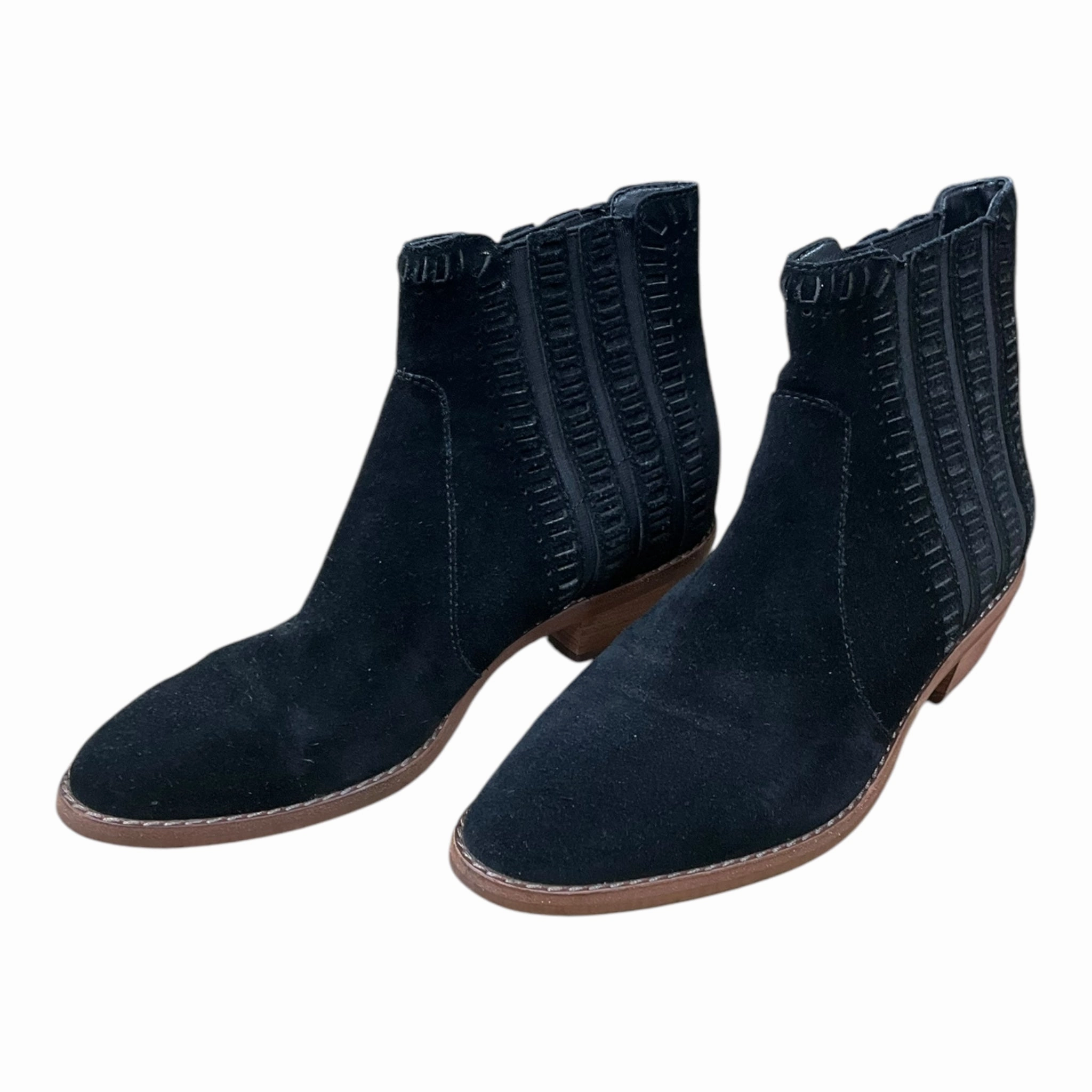 Boots Ankle Heels By Clothes Mentor In Black, Size: 6