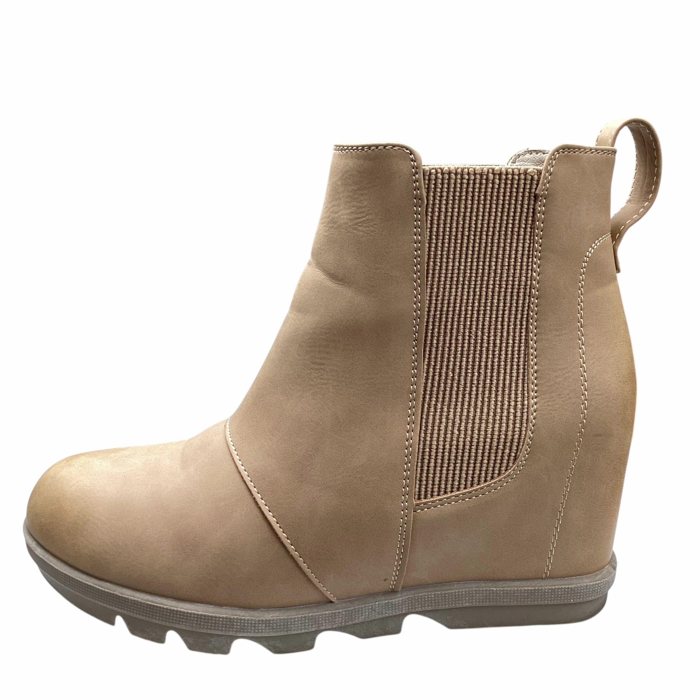 Boots Ankle Heels By Clothes Mentor In Tan, Size: 6