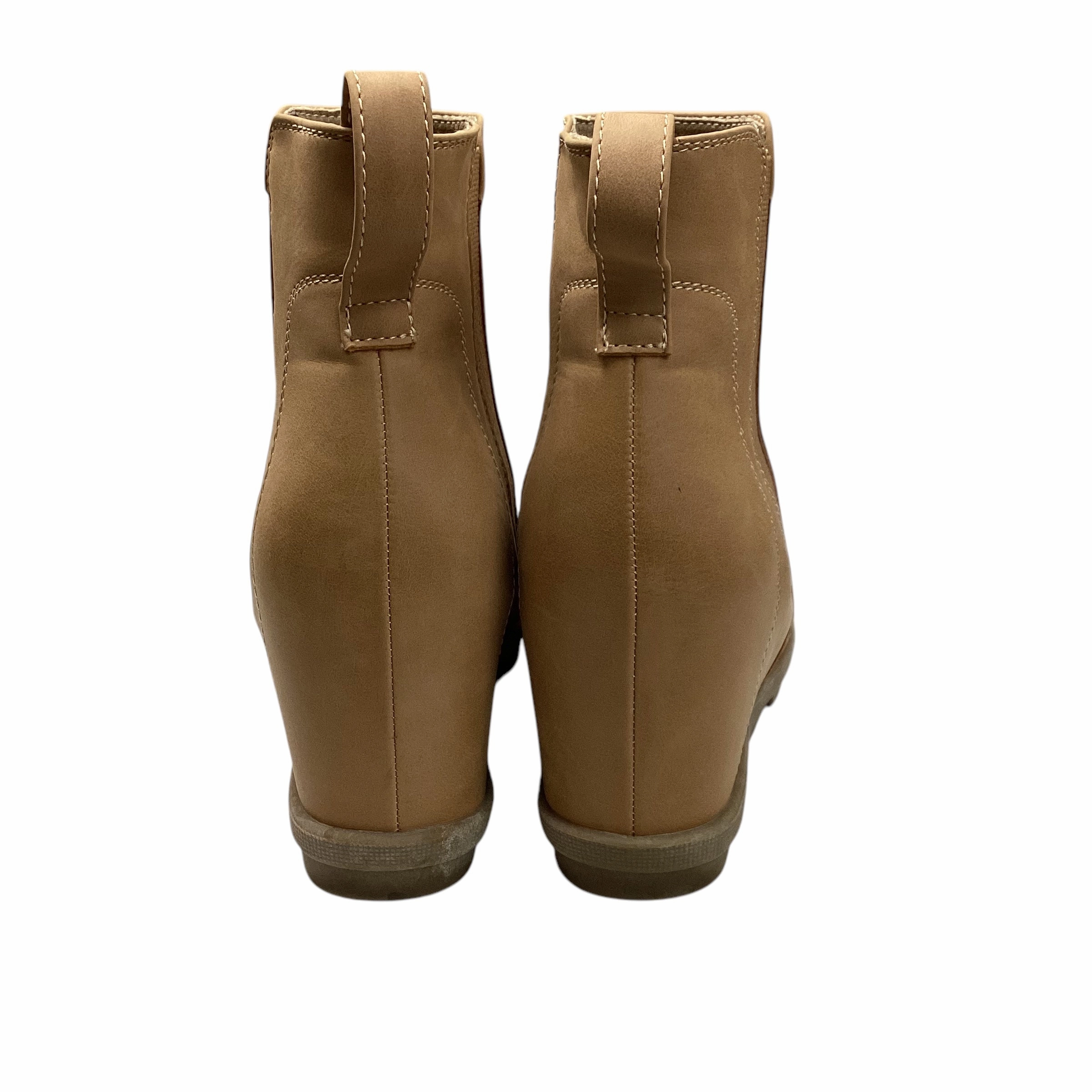 Boots Ankle Heels By Clothes Mentor In Tan, Size: 6
