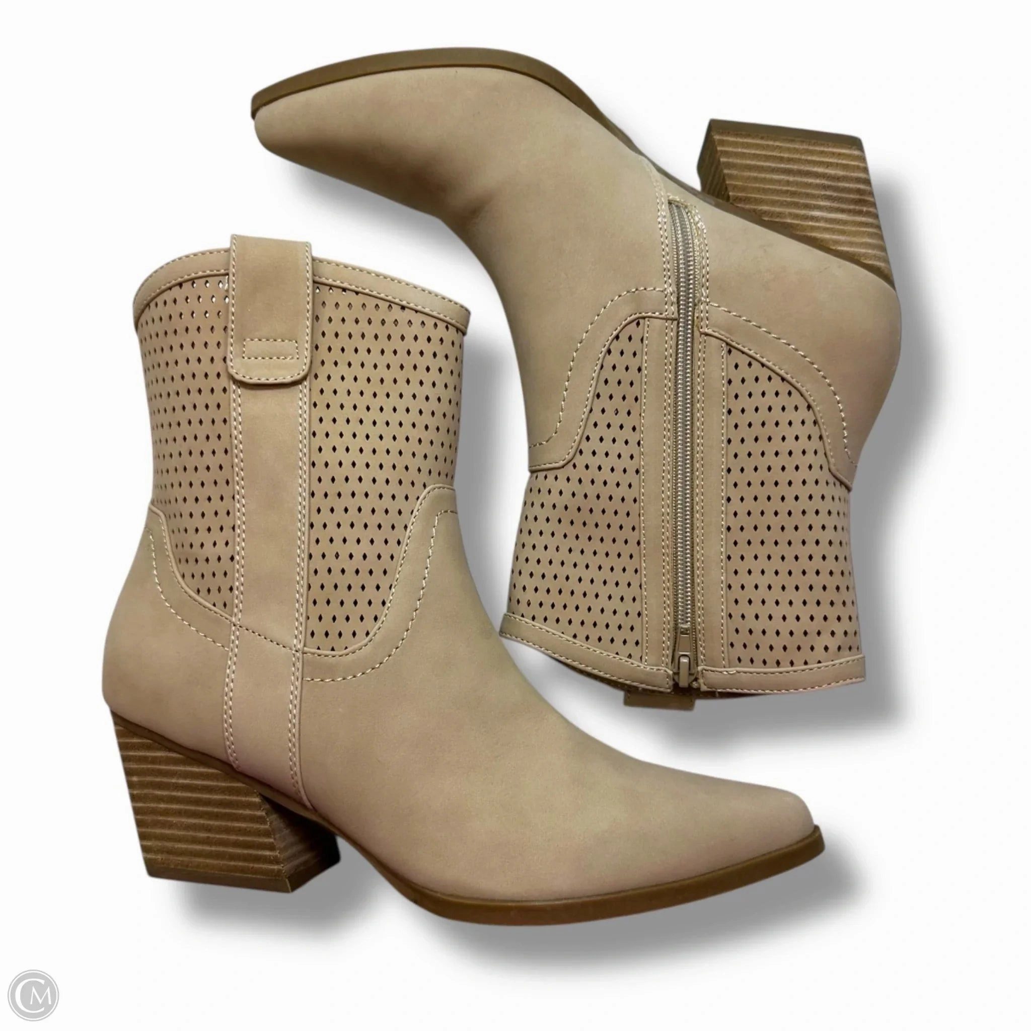 Boots Ankle Heels By Dolce Vita In Tan, Size: 10
