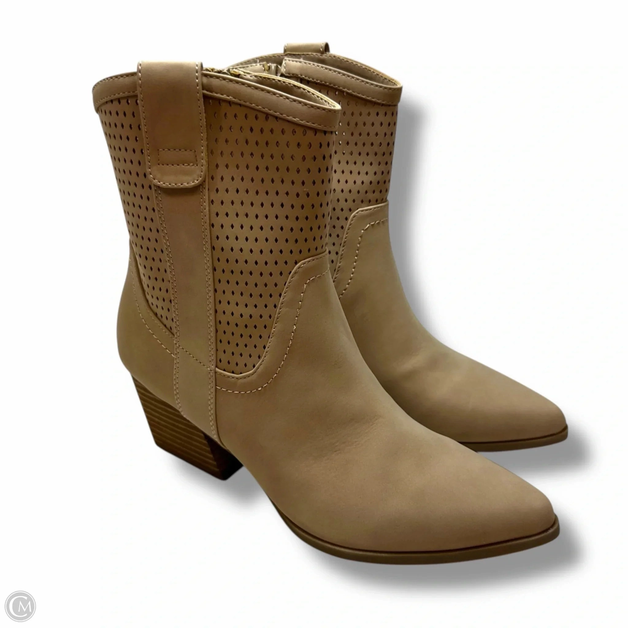 Boots Ankle Heels By Dolce Vita In Tan, Size: 10