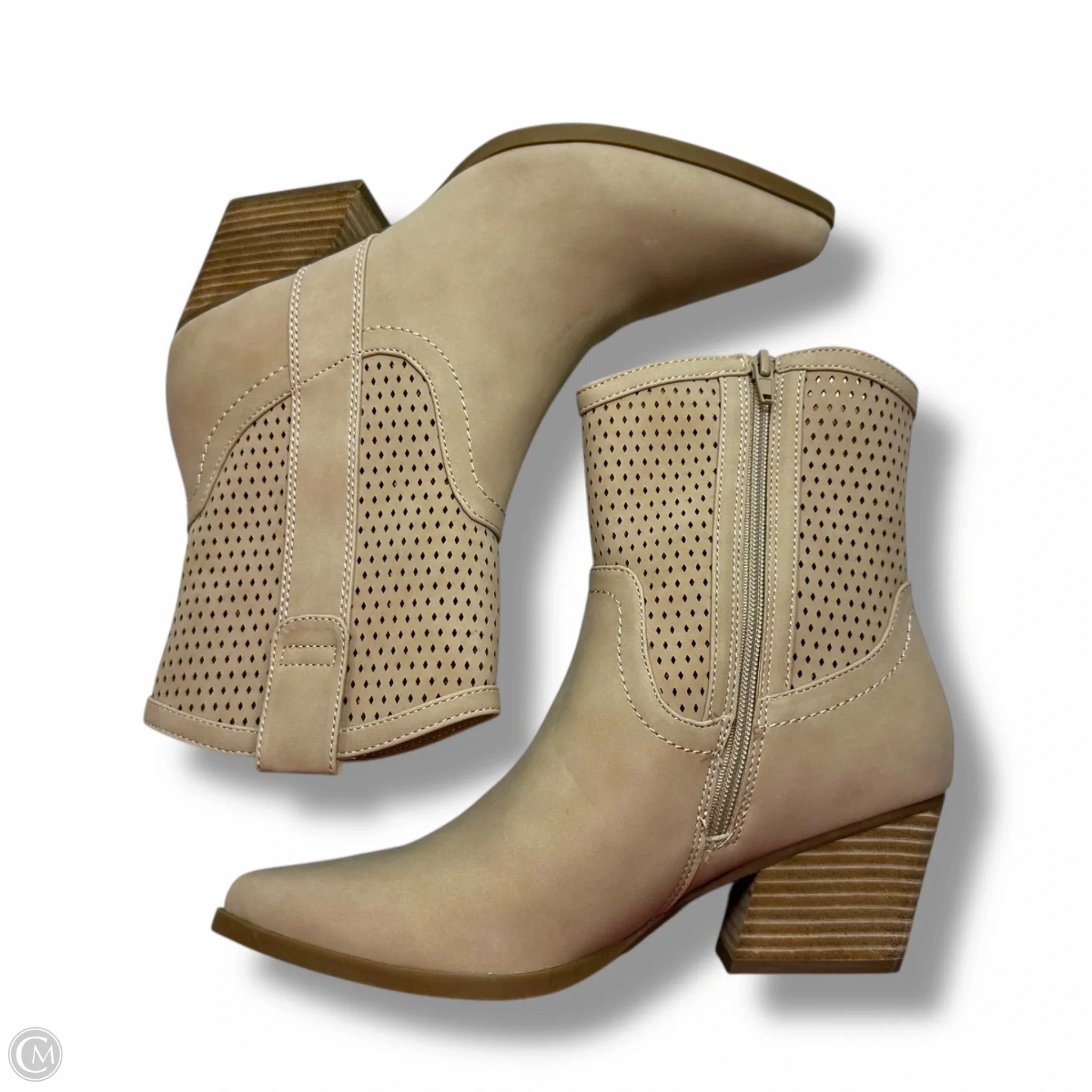 Boots Ankle Heels By Dolce Vita In Tan, Size: 10