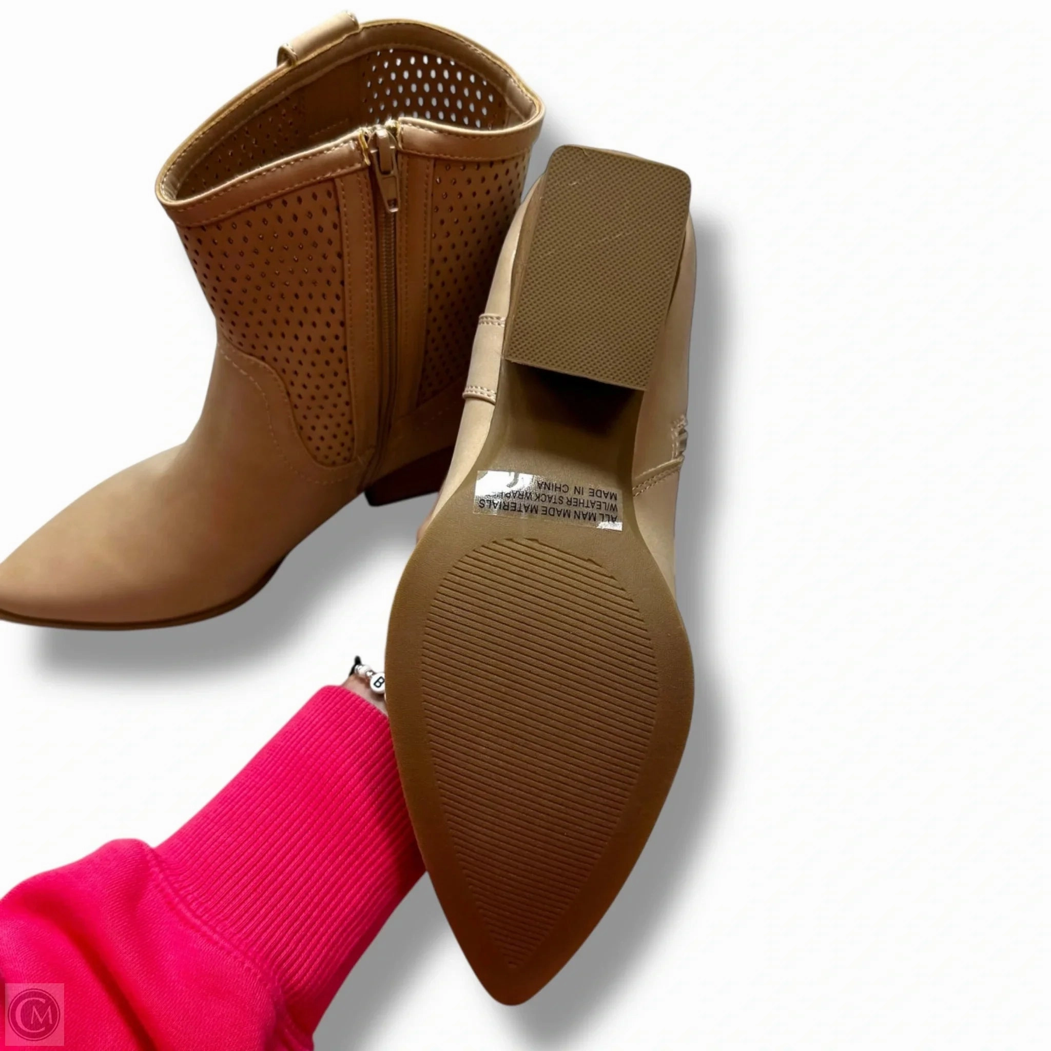 Boots Ankle Heels By Dolce Vita In Tan, Size: 10