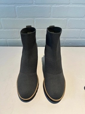 Boots Ankle Heels By Eileen Fisher In Grey, Size: 8