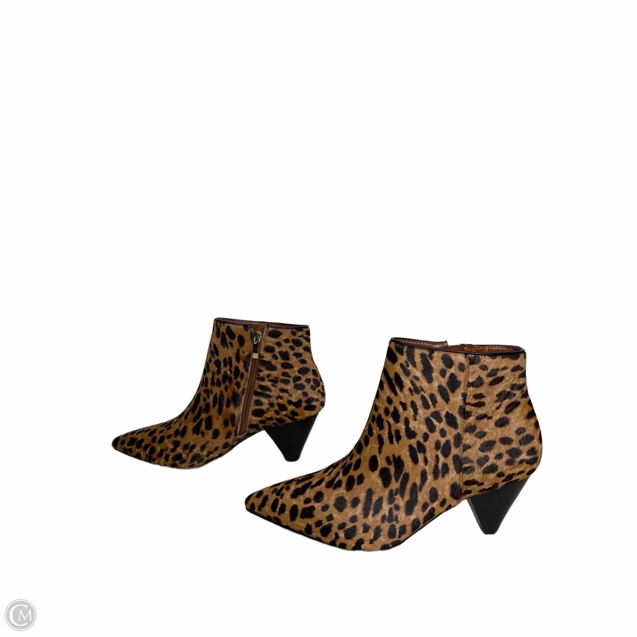 Boots Ankle Heels By Franco Sarto In Leopard Print, Size: 9