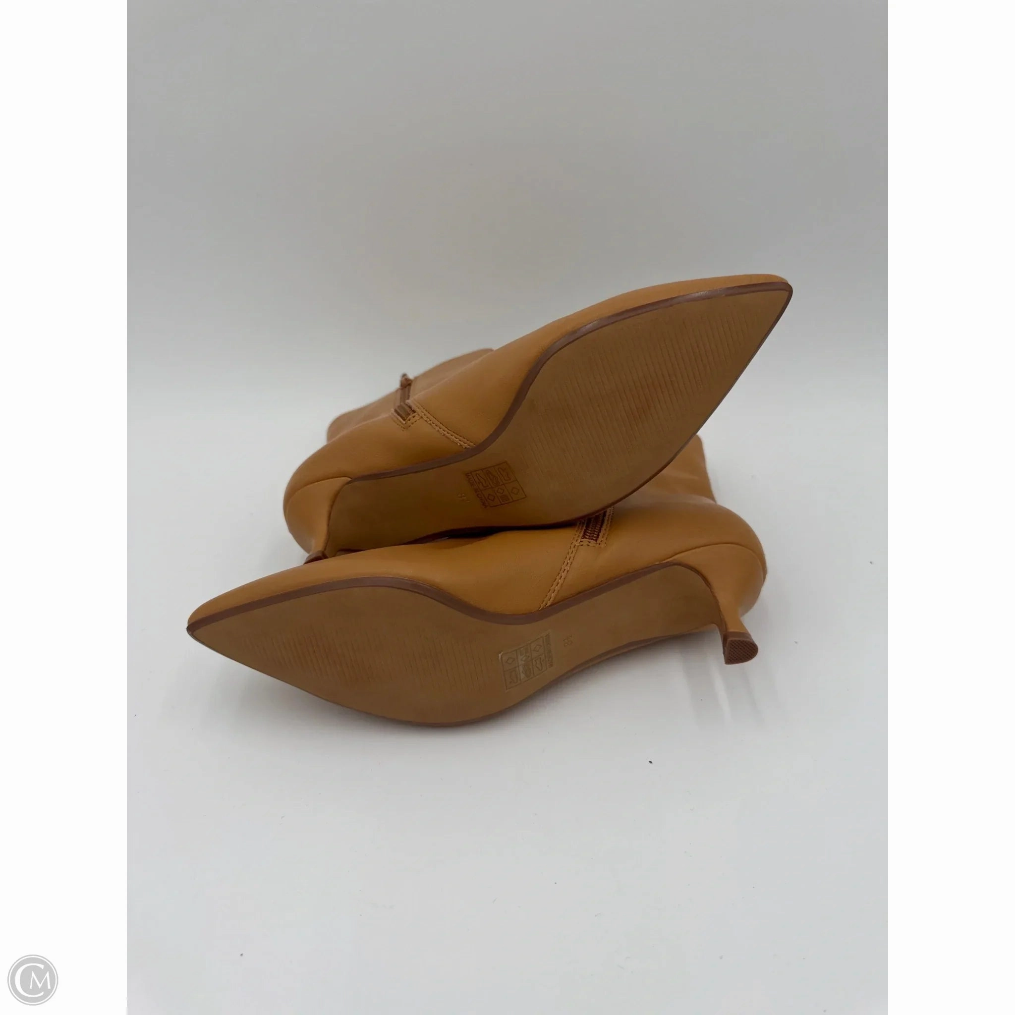 Boots Ankle Heels By Journee In Beige, Size: 8.5