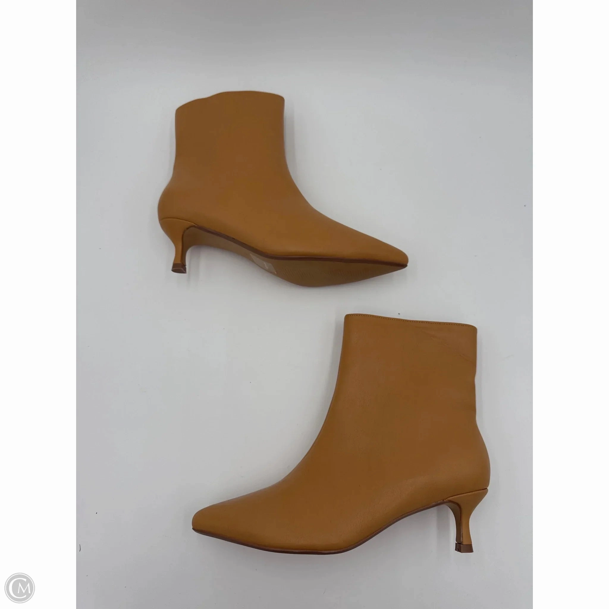 Boots Ankle Heels By Journee In Beige, Size: 8.5