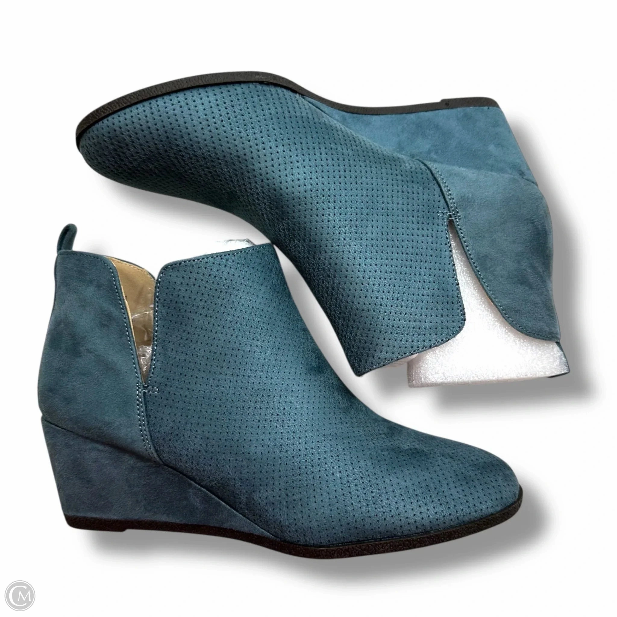 Boots Ankle Heels By Journee In Teal, Size: 7.5