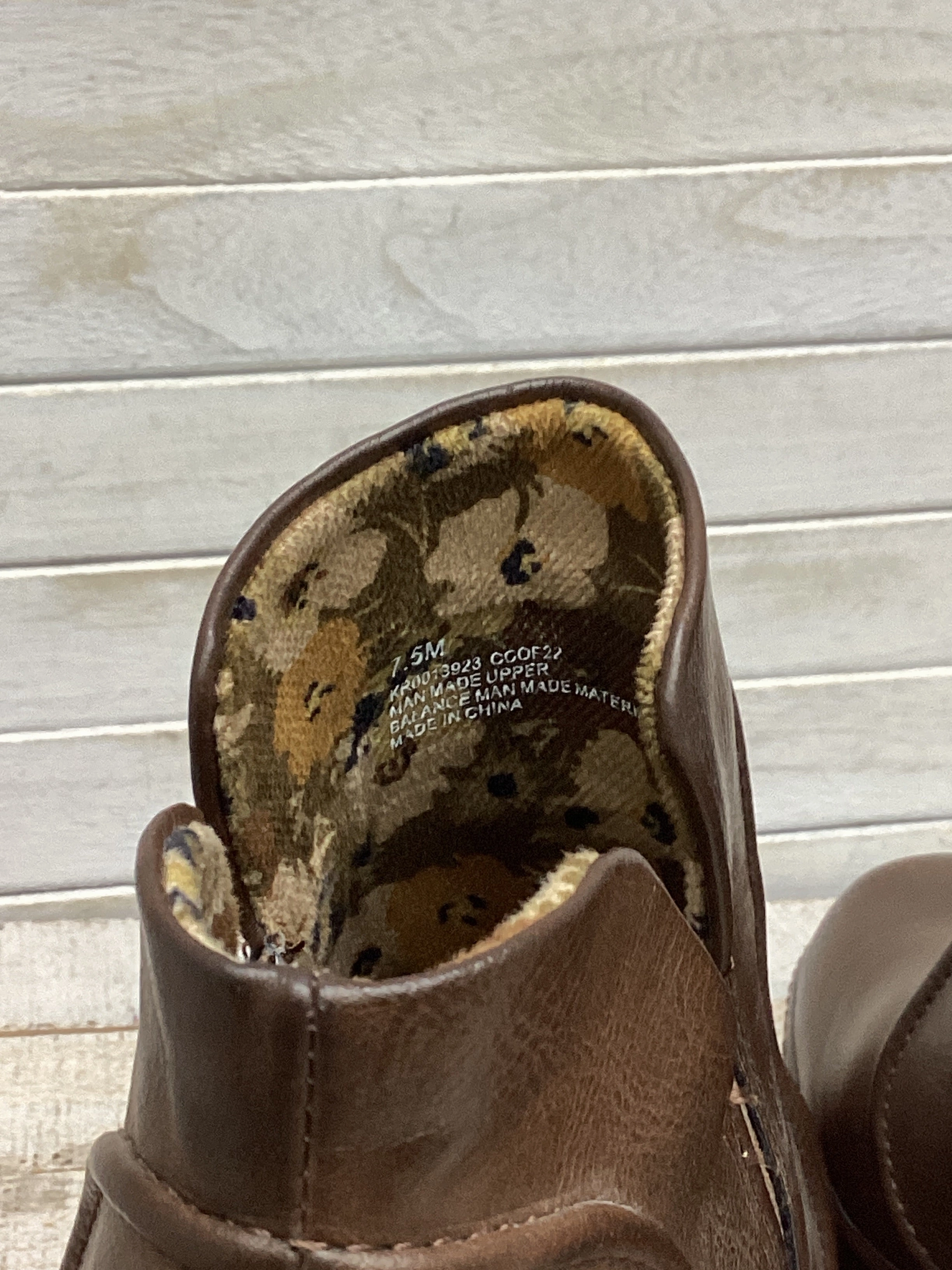 Boots Ankle Heels By Korks In Brown, Size: 7.5