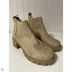 Boots Ankle Heels By Soda In Tan, Size: 10