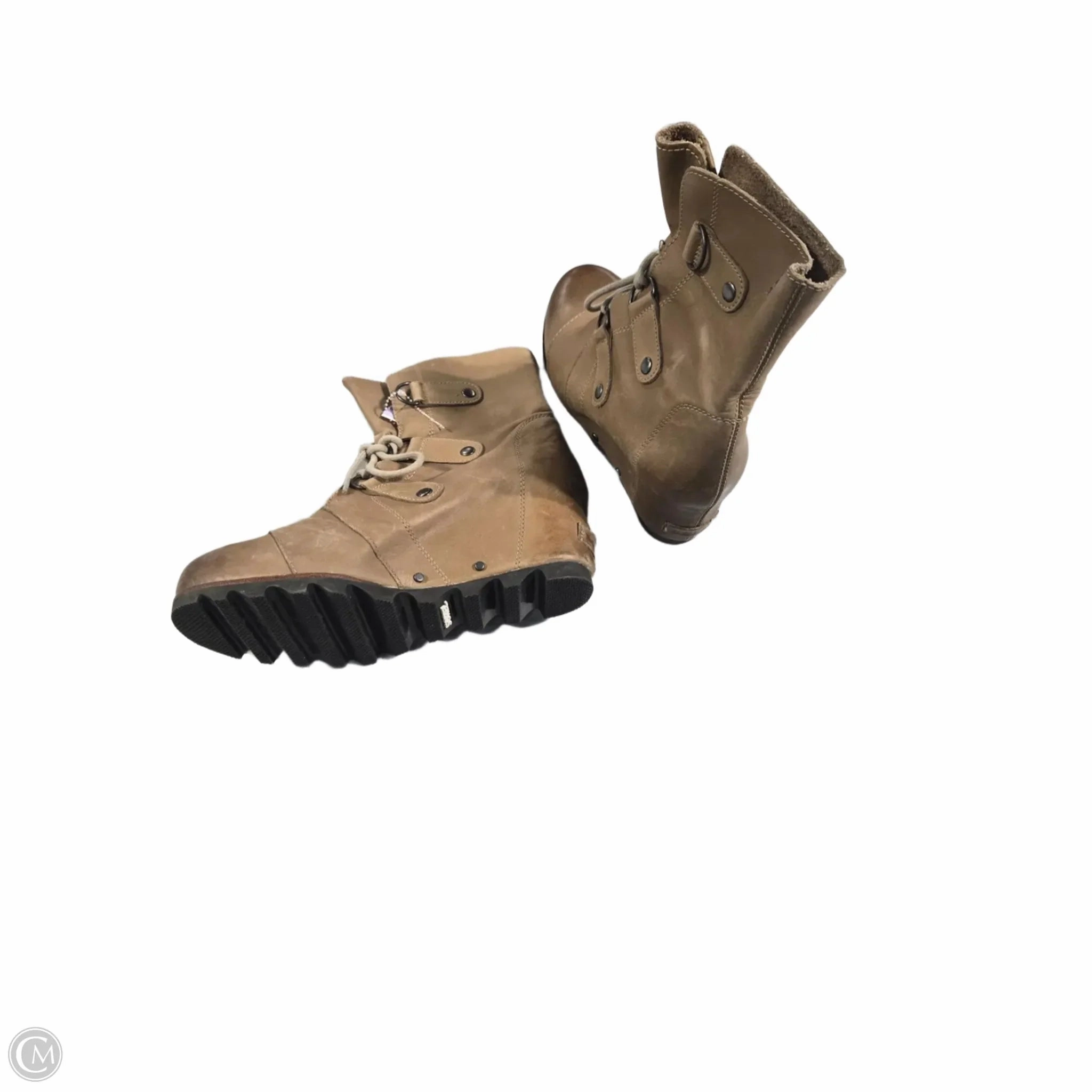 Boots Ankle Heels By Sorel In Brown, Size: 8.5