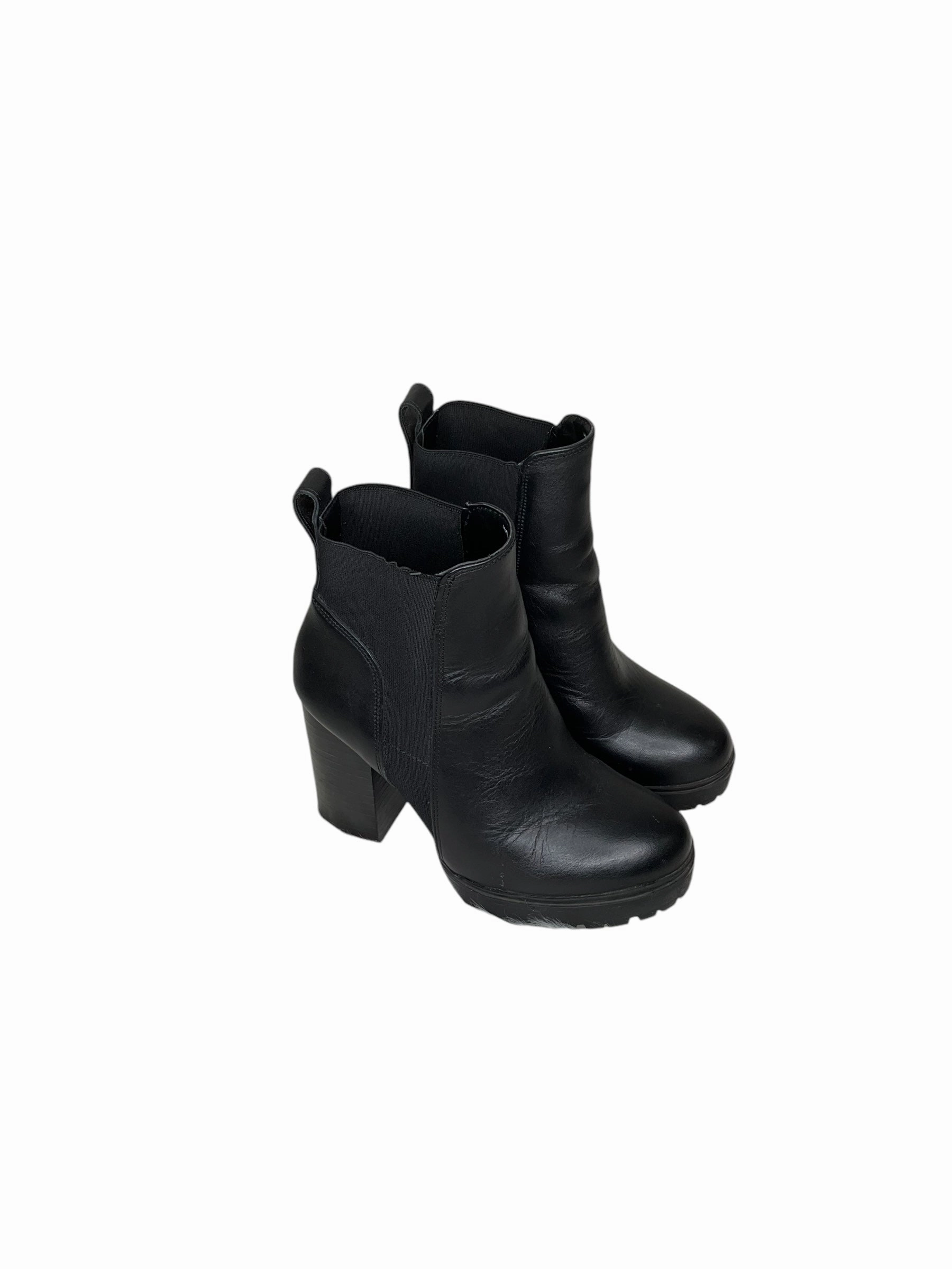 Boots Ankle Heels By Steve Madden In Black, Size: 5.5