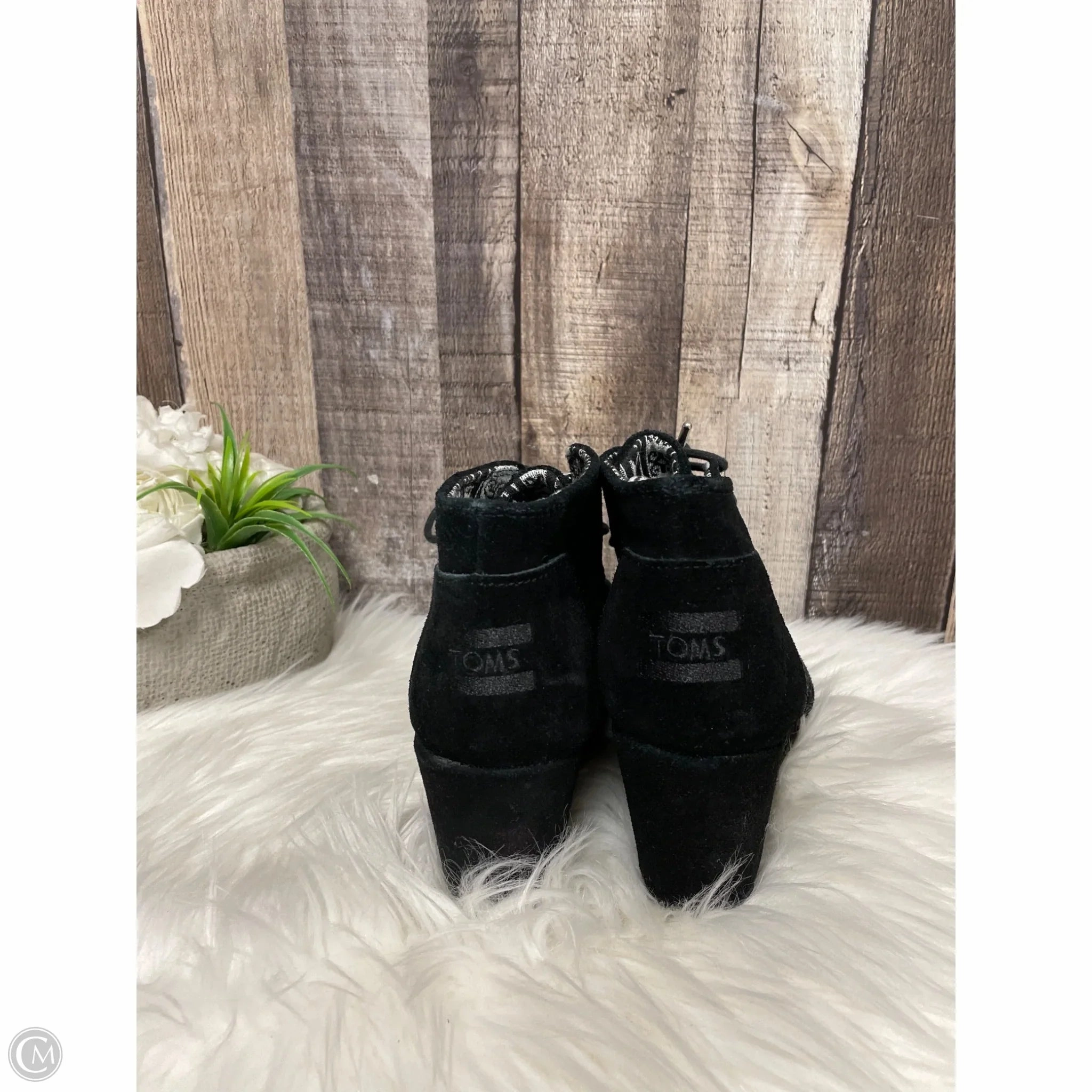 Boots Ankle Heels By Toms In Black, Size: 8