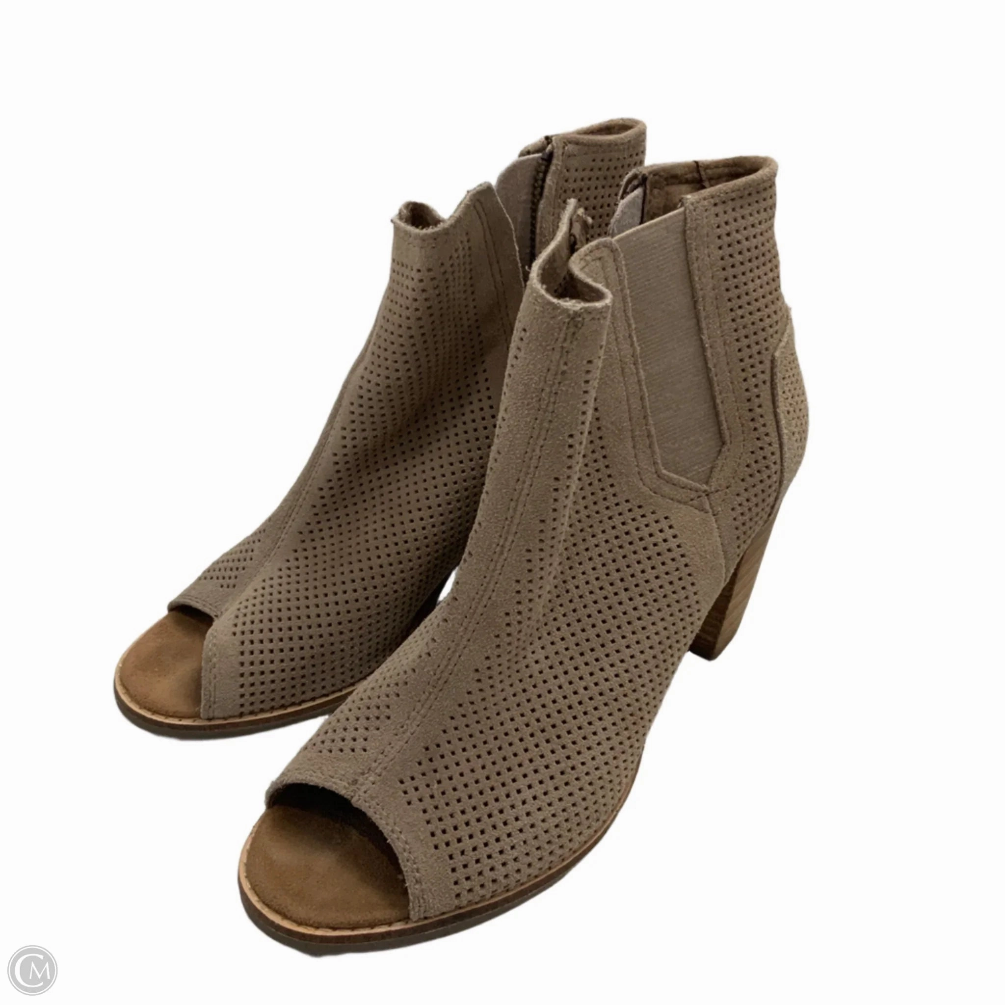 Boots Ankle Heels By Toms In Tan, Size: 8.5