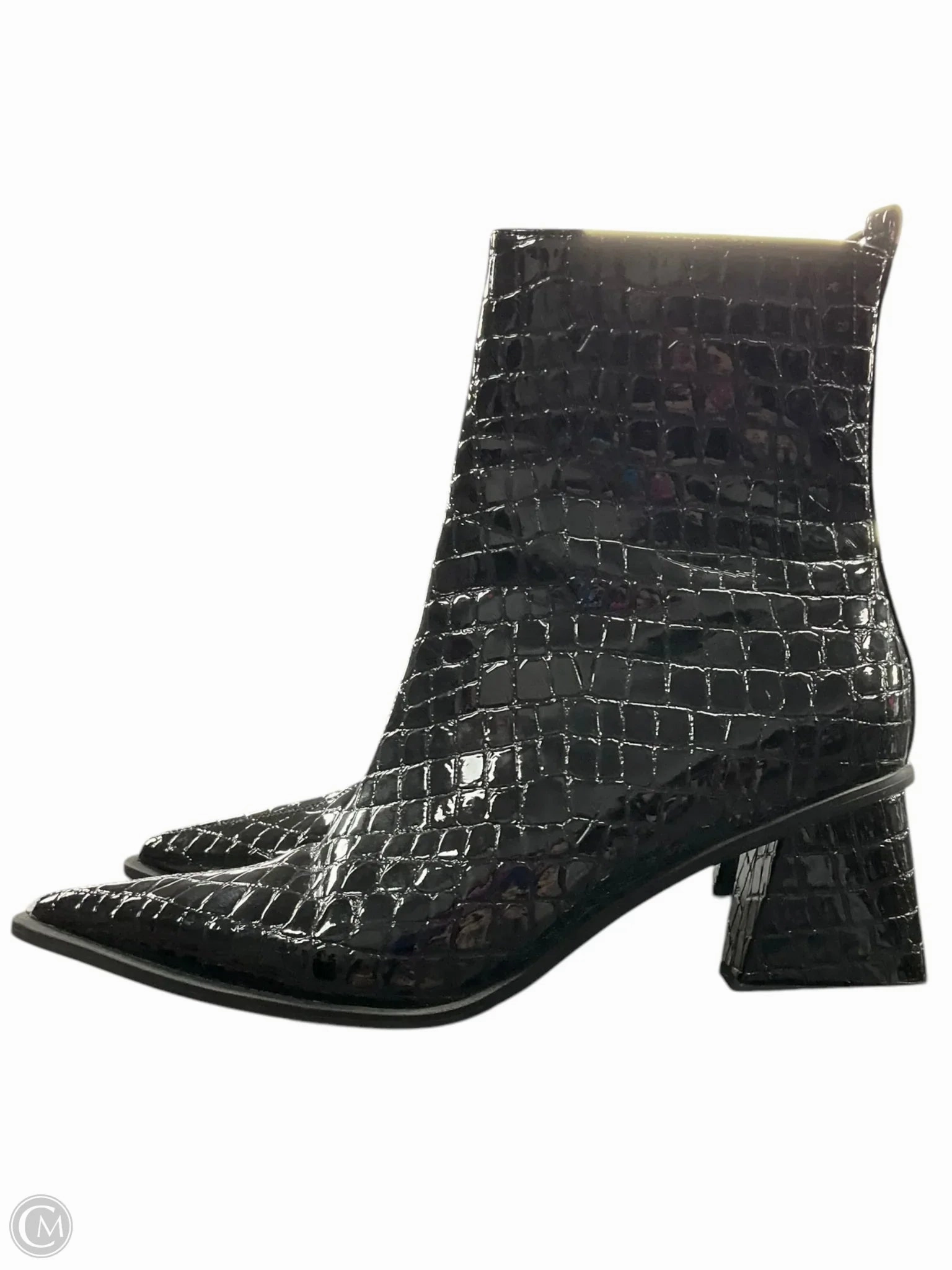 Boots Ankle Heels By Top Shop In Black, Size: 11.5