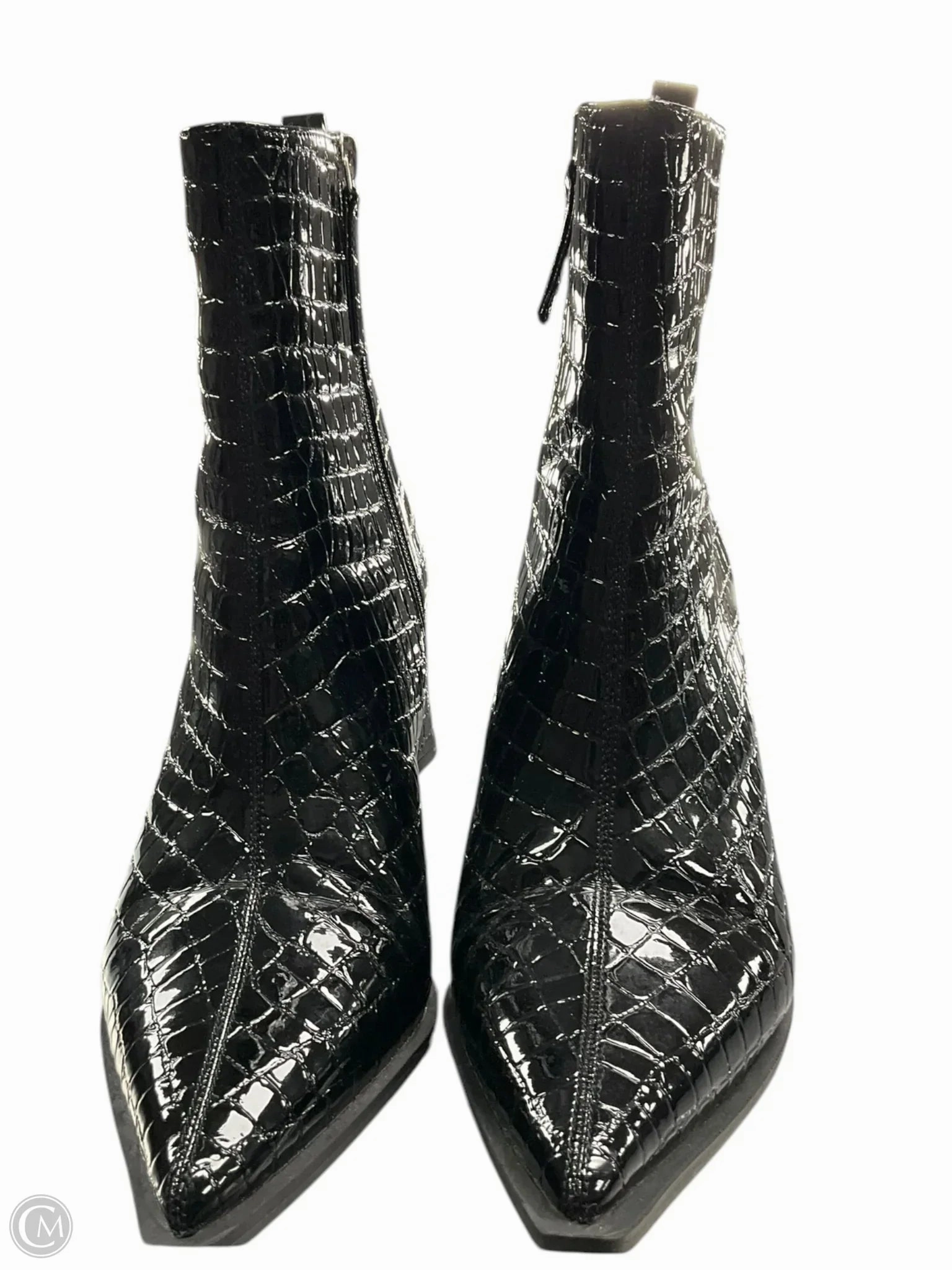 Boots Ankle Heels By Top Shop In Black, Size: 11.5