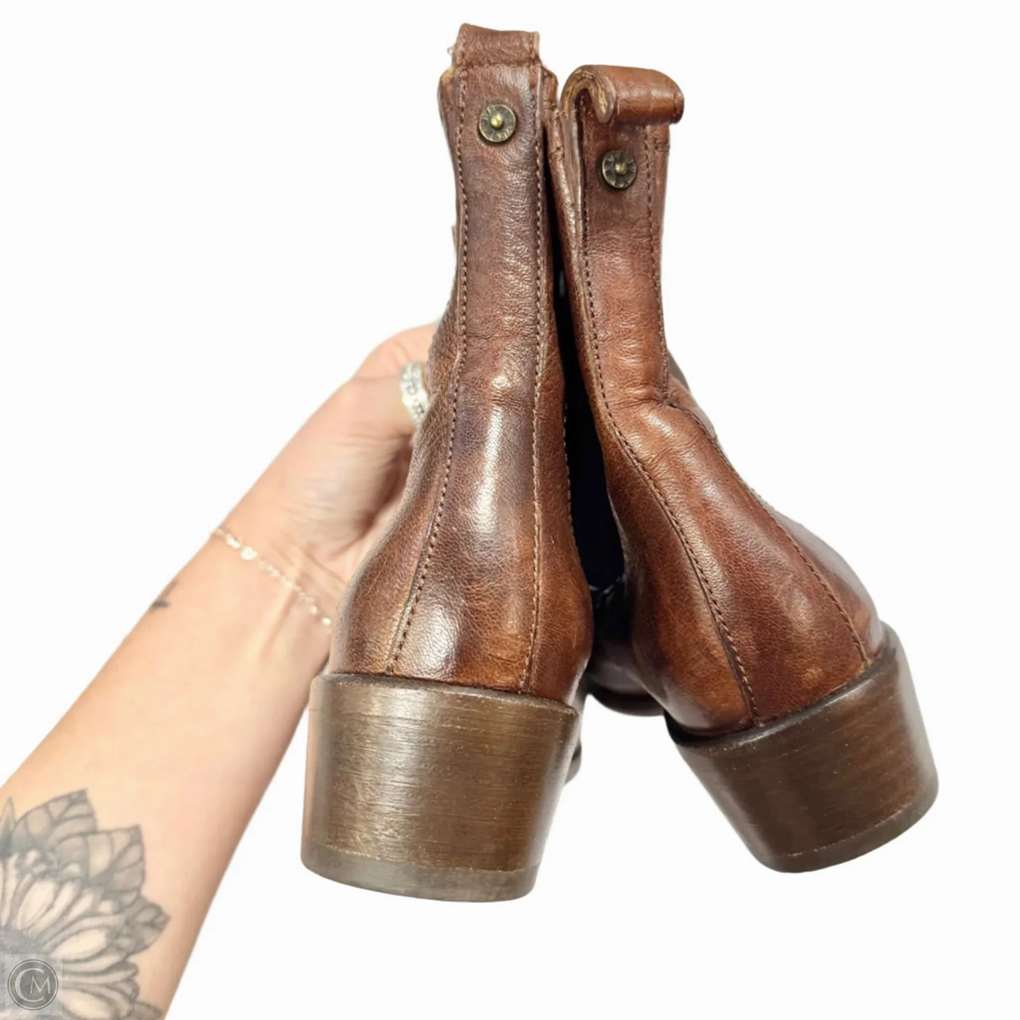 Boots Designer By Frye In Brown, Size: 8.5