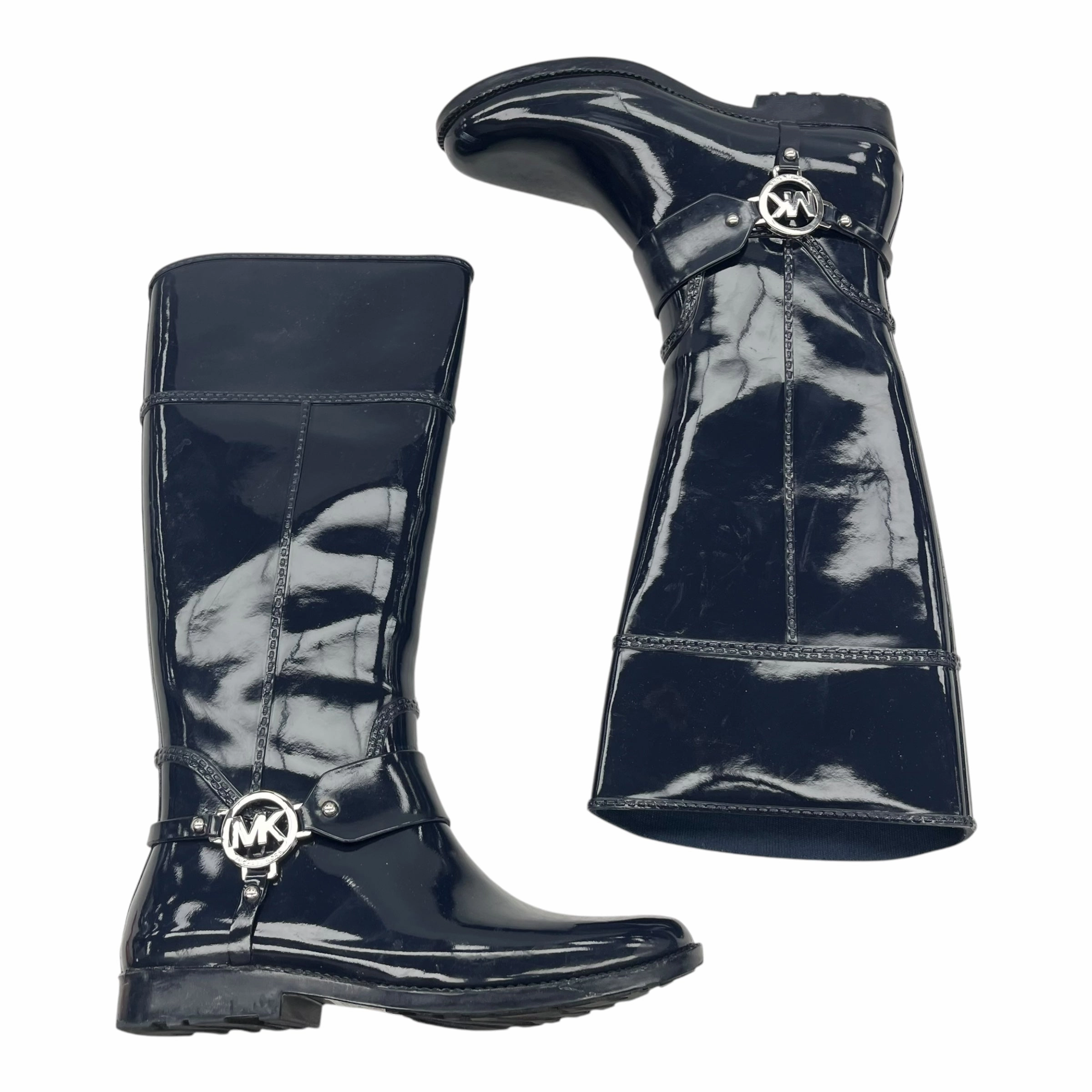 Boots Designer By Michael Kors In Navy, Size:8