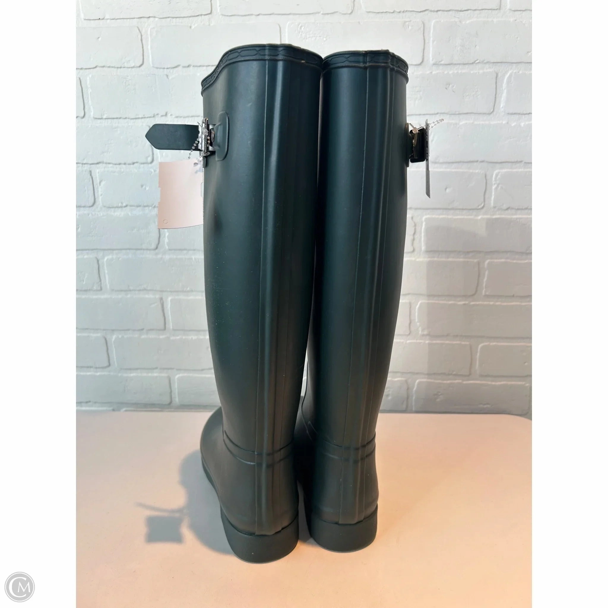 Boots Rain By Hunter In Green, Size: 10