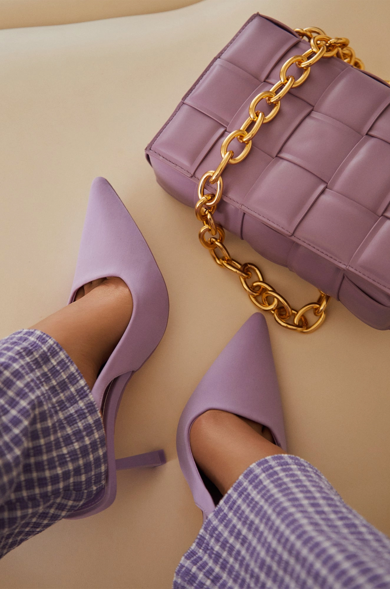 Caria Slingback Pumps - Lavender