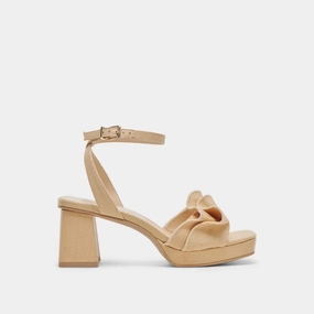 CHEER HEELS LT NATURAL RAFFIA - re:vita