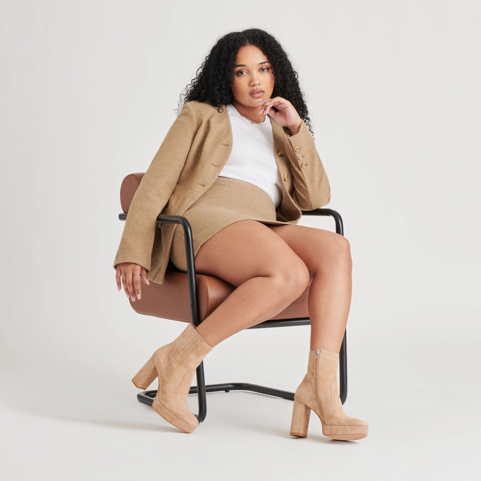 CINNY BOOTS CAMEL SUEDE