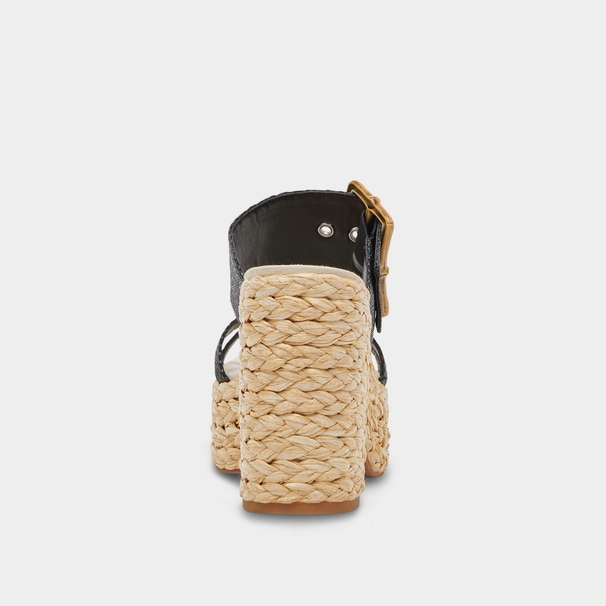 EDWINA HEELS ONYX RAFFIA - re:vita