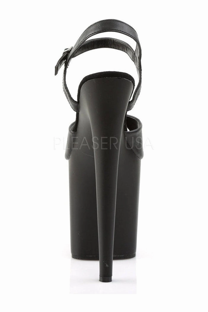 FLAMINGO-809 Platform Sandal  | Black Faux Leather