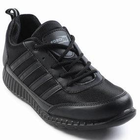 Force10 Black Lacing Uniform School Shoes For Kids 9906-90SL By Liberty