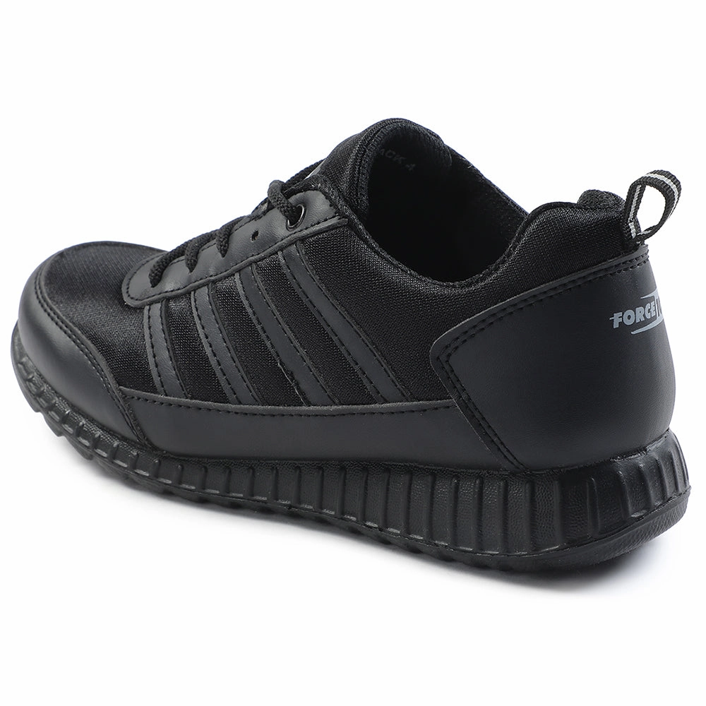 Force10 Black Lacing Uniform School Shoes For Kids 9906-90SL By Liberty