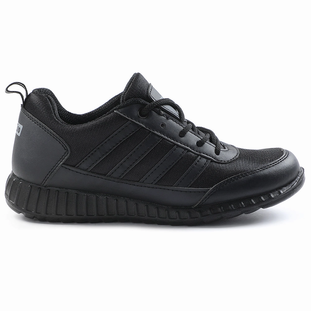 Force10 Black Lacing Uniform School Shoes For Kids 9906-90SL By Liberty