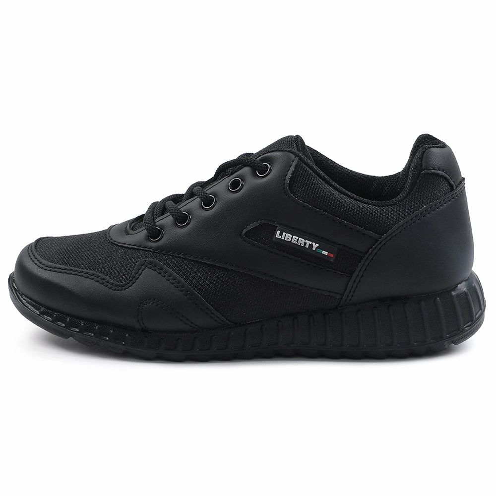 Force 10 Black Lacing Uniform School Shoes For Kids 9906-90GN By Liberty