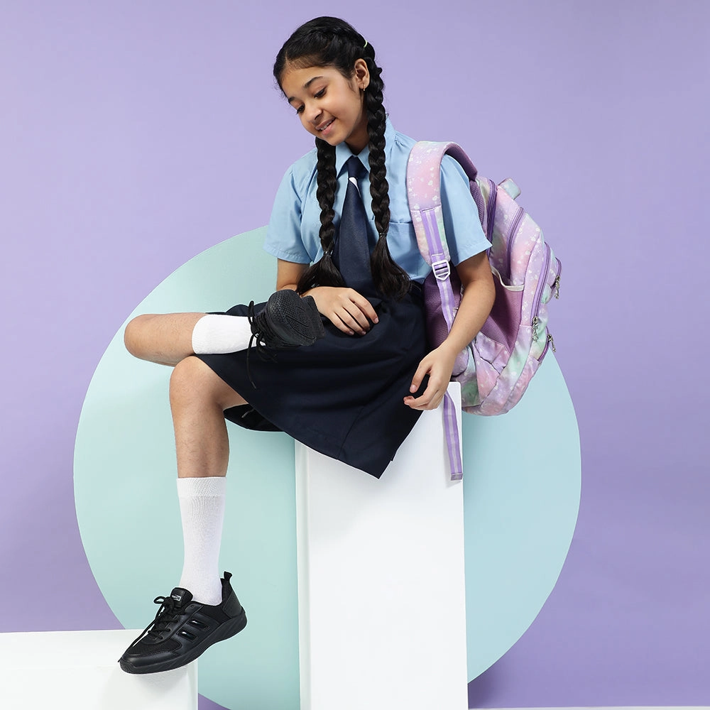 Force 10 Black Lacing Uniform School Shoes For Kids SKOLGAME-L By Liberty
