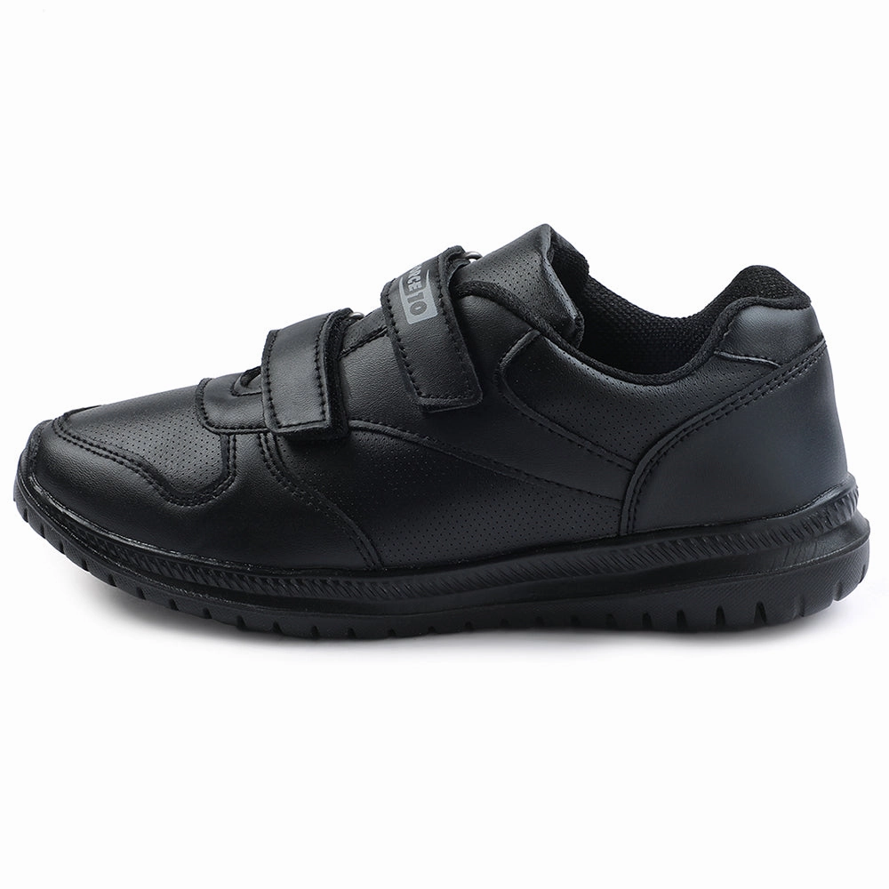 Force 10 Black Non Lacing Uniform School Shoes For Kids SKOLPRO-V By Liberty