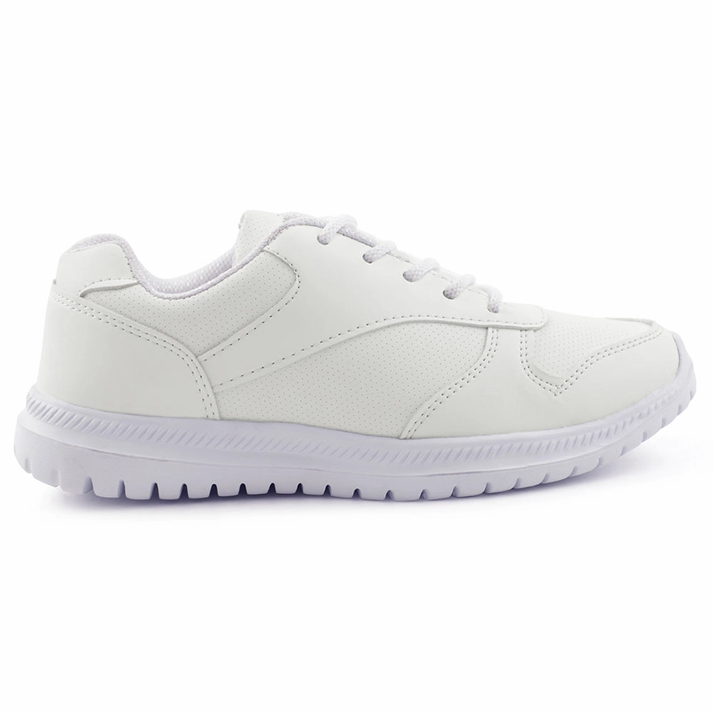 Force 10 White Lacing Uniform School Shoes For Kids SKOLPRO-L By Liberty