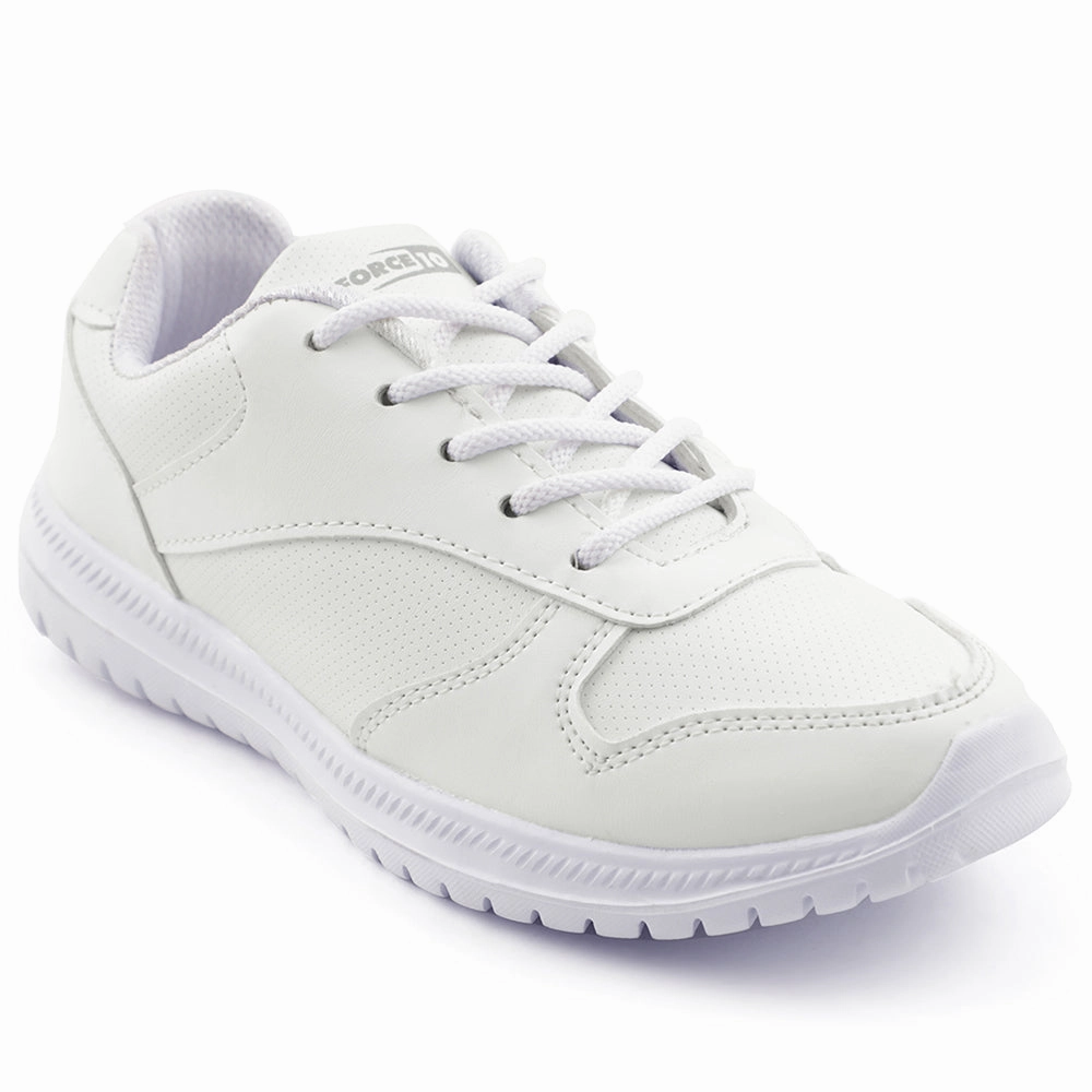 Force 10 White Lacing Uniform School Shoes For Kids SKOLPRO-L By Liberty