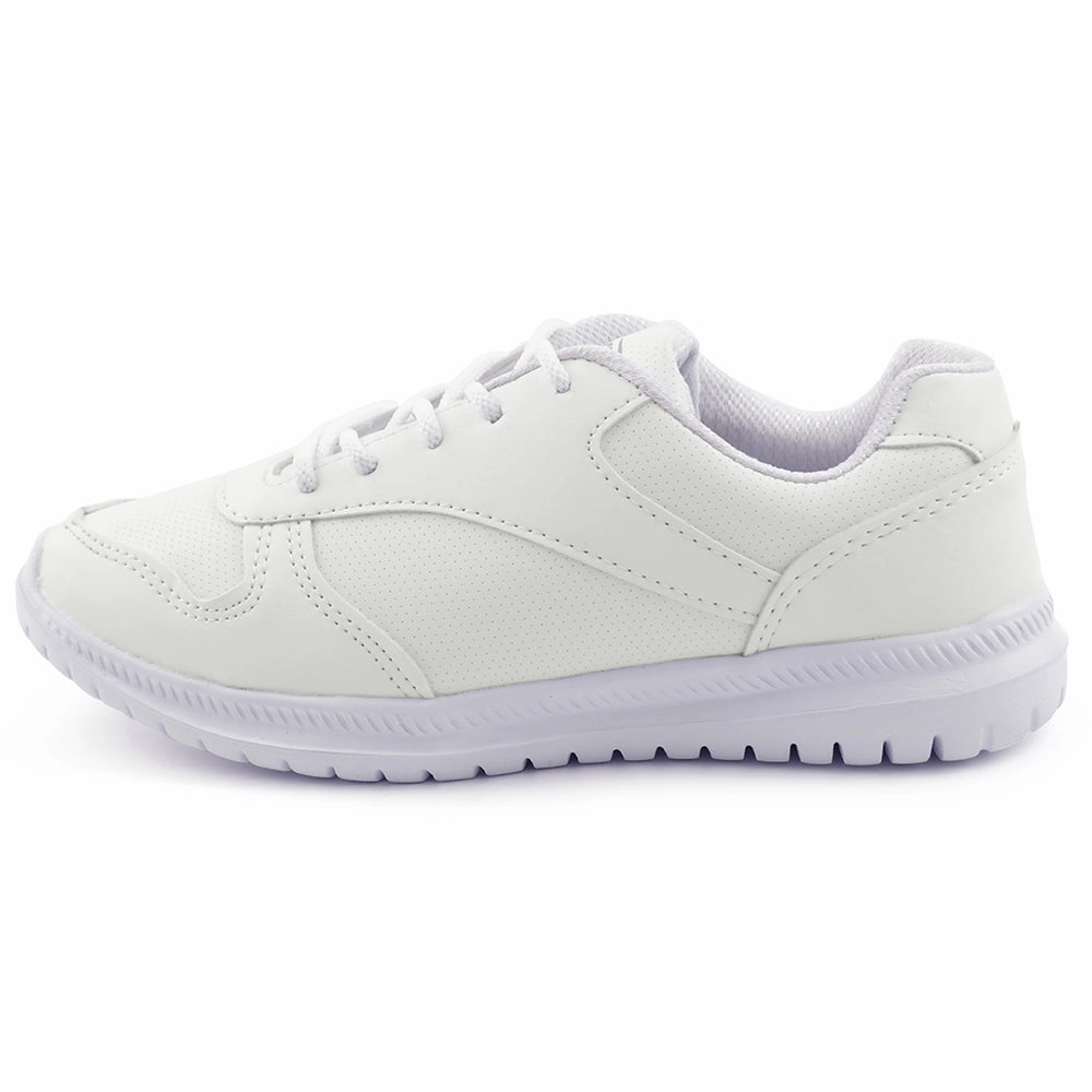 Force 10 White Lacing Uniform School Shoes For Kids SKOLPRO-L By Liberty