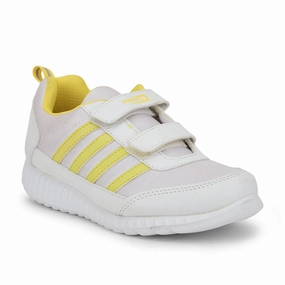 Force 10 Yellow Non Lacing Uniform School Shoes For Kids 9906-90SV By Liberty