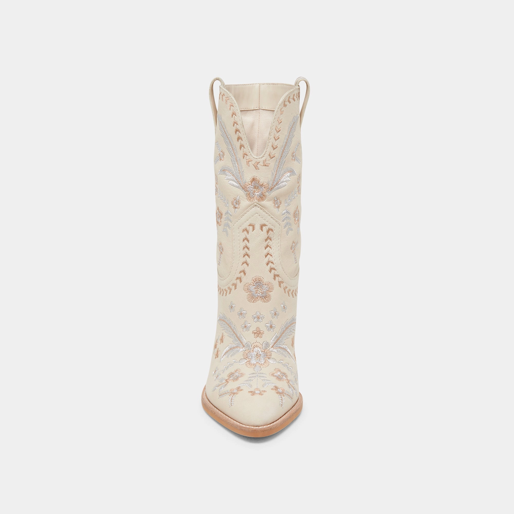 JESSEY FLORAL BOOTS CREME NUBUCK